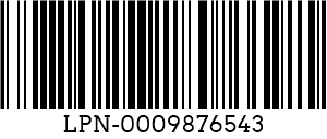 Kod 128 barcode example