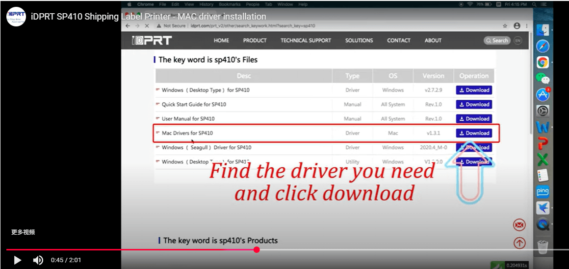 Mac download process